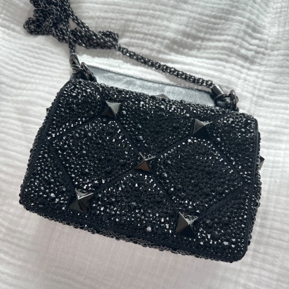 SMALL ROMAN STUD THE SHOULDER BAG AND CHAIN WITH SPARKLING EMBROIDERY - Picture 13 of 13